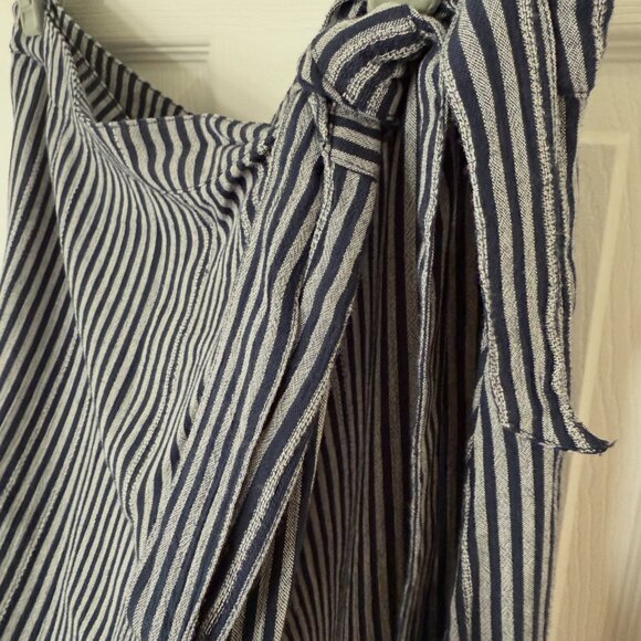 Striped Wrap Mini Skirt - Picture 2 of 5